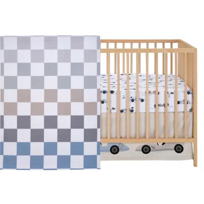 Lambs & Ivy Little Racer 3-piece Cars/transportation Baby Crib Bedding Set In Blue
