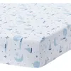Lambs & Ivy Little Skipper Cotton Nautical Sailboat Fitted Crib/toddler Sheet In Multi