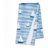 Lambs & Ivy Little Skipper Soft Luxury Nautical Sailboat Fleece Baby Blanket In Blue