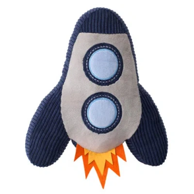 Lambs & Ivy Milky Way Rocket Ship Nursery Throw Pillow Plush In Neutral