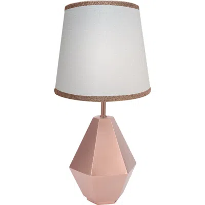 Lambs & Ivy Modern Hexagon Nursery Lamp With Shade & Bulb In Pink