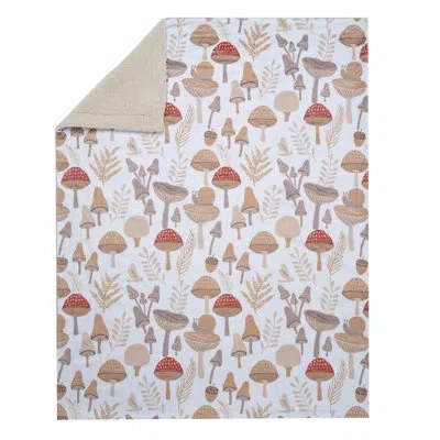 Lambs & Ivy Mushroom Meadow Blanket In Multi