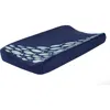 Lambs & Ivy Oceania Soft Minky Fish Nautical/ocean Theme Diaper Changing Pad Cover In Blue