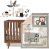 Lambs & Ivy Patchwork Jungle Animals 4-piece Nursery Baby Crib Bedding Set In Multi