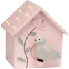 Lambs & Ivy Petals Birdhouse Table Top Night Light Led Lamp In Pink