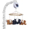 Lambs & Ivy Playful Elephant Musical Baby Crib Mobile Soother Toy In Multi