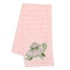 Lambs & Ivy Sea Dreams Cozy Fleece Turtle Applique Baby Blanket In Pink