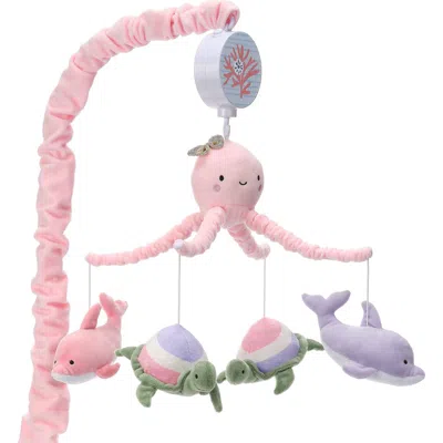 Lambs & Ivy Sea Dreams Dolphin/turtle Musical Baby Crib Mobile Soother Toy In Pink
