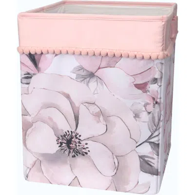 Lambs & Ivy Signature Botanical Baby Watercolor Floral Storage/hamper In Pink