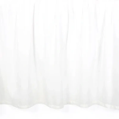 Lambs & Ivy Signature Cotton Voile Ruffled Crib Skirt In White