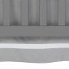 Lambs & Ivy Signature Linen With White Trim 4-sided Crib Skirt In Gray