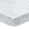 Lambs & Ivy Signature Marble Organic Cotton Fitted Crib Sheet In Gray