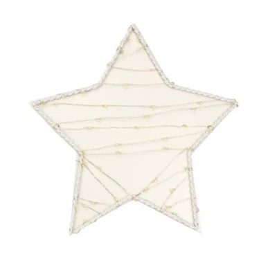 Lambs & Ivy Signature Star Led Light Up Wall Decor/wall Hanging In Neutral