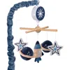 Lambs & Ivy Sky Rocket Planets/stars Musical Baby Crib Mobile Soother Toy In Blue