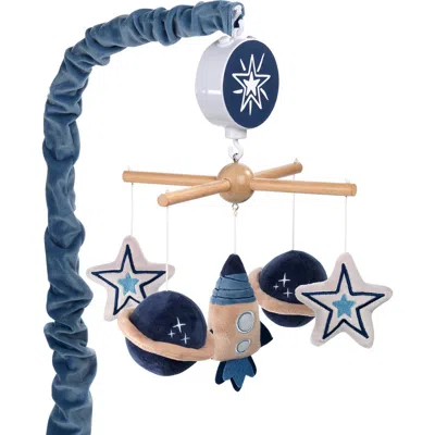 Lambs & Ivy Sky Rocket Planets/stars Musical Baby Crib Mobile Soother Toy In Blue