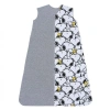 Lambs & Ivy Snoopy & Woodstock Breathable Cotton Jersey Baby Wearable Blanket In Gray