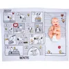 Lambs & Ivy Snoopy Milestone Photo Opportunity Fleece Baby Blanket In White
