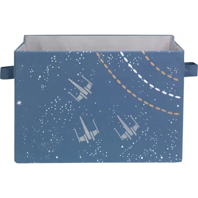 Lambs & Ivy Star Wars Galaxy Foldable/collapsible Storage Bin/basket Organizer In Blue