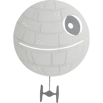 Lambs & Ivy Star Wars Signature Led Light-up Death Star Wall Decor/art In Gray