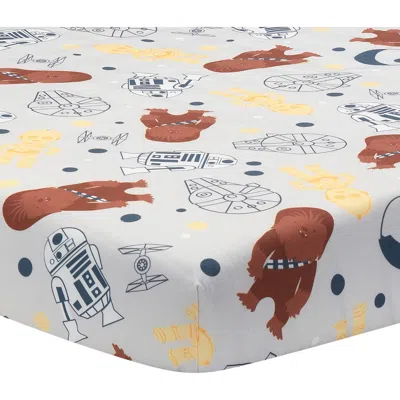 Lambs & Ivy Star Wars Signature Millennium Falcon 100% Cotton Fitted Crib Sheet In Multi