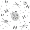 Lambs & Ivy Star Wars Squadron X-wing/tie Fighter/millennium Falcon Wall Decals In Gray
