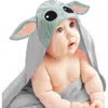 Lambs & Ivy Star Wars The Child/baby Yoda/grogu Gray Hooded Baby Bath Towel In Green