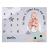 Lambs & Ivy Star Wars The Child/grogu/baby Yoda Fleece Milestone Blanket W/ Star In Gray