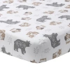 Lambs & Ivy Woodland Forest Animal 100% Cotton Baby Fitted Crib Sheet In Multi