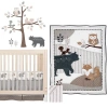 Lambs & Ivy Woodland Forest Animal Nursery 5-piece Baby Crib Bedding Set In Multi