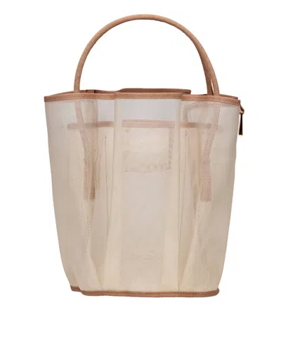 Lamilanesa Afa Mesh Handbag Ivory Color