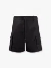 Laminar Cargo Nylon Bermuda Shorts In Black