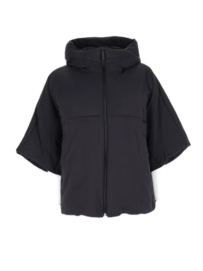 Laminar Black Boxy Polyamide Hooded Sports Jacket