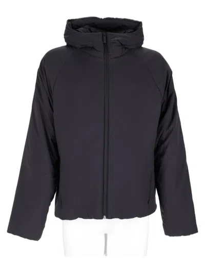 Laminar Black Cropped Hooded Matte Jacket