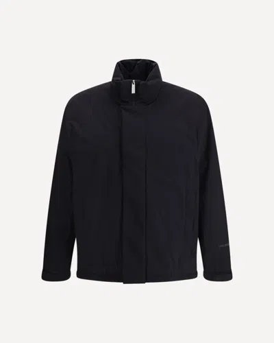 Laminar Bomber Jacket With Zip And Snap Buttons Closure In Black