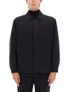 Laminar Boxy Minimalist Black Jacket With Classic Collar In Black