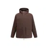 Laminar Hooded Down Jacket In Brown