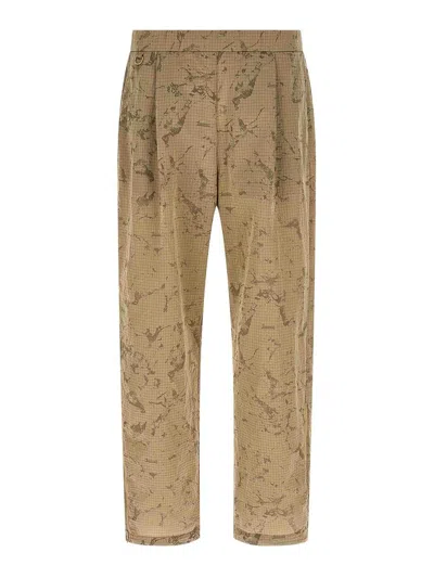 Laminar Jacquard Trousers In Brown