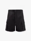 Laminar Cargo Nylon Bermuda Shorts In Black
