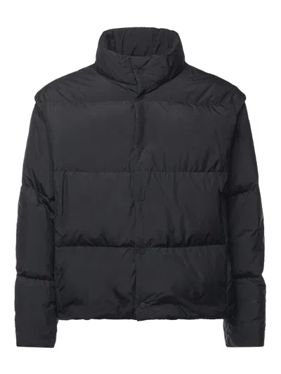 Laminar Puffer Jacket With High Collar In Black