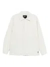 Laminar Single-breasted Coat In White