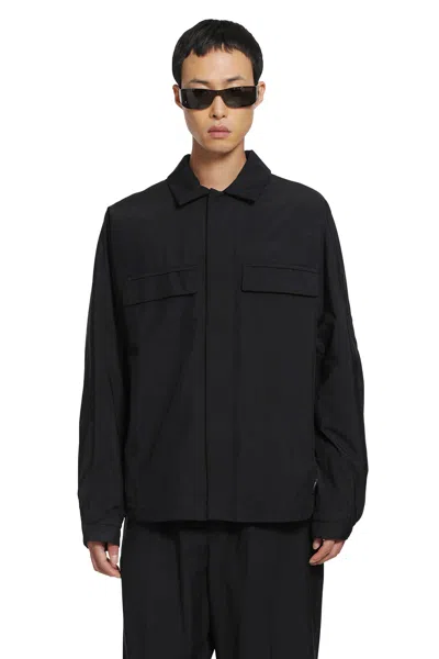 Laminar Coated Nylon Overshirt In Black