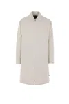 Laminar Pointed-collar Zip Coat In Sand