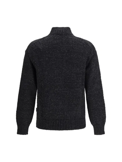 Laminar Cotton Melange Knit Sweater In Black