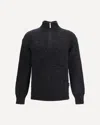 Laminar Half-zip Wool-blend Sweater In Black
