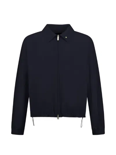 Laminar Crinkle Zipped Jacket In Blue