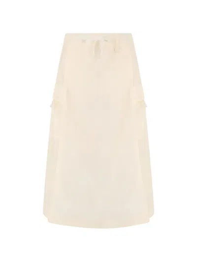 Laminar Drawstring Cargo Skirt In Neutral
