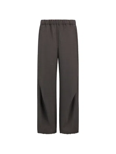 Laminar Drawstring Straight-leg Trousers In Grey