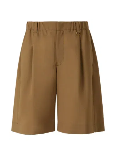 Laminar Bermudas Mit Elastischem Bund In Brown