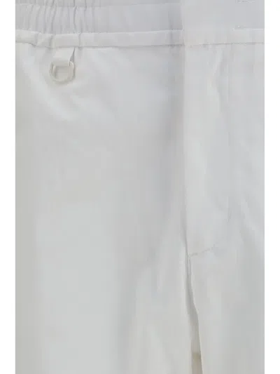 Laminar Elasticated Waist Cotton Twill Trousers In White