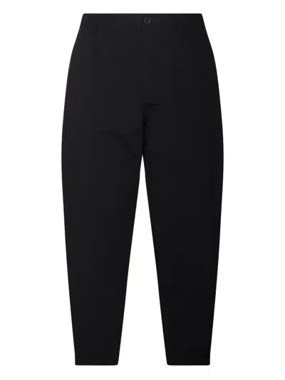 LAMINAR ELASTICATED-WAISTBAND TROUSERS